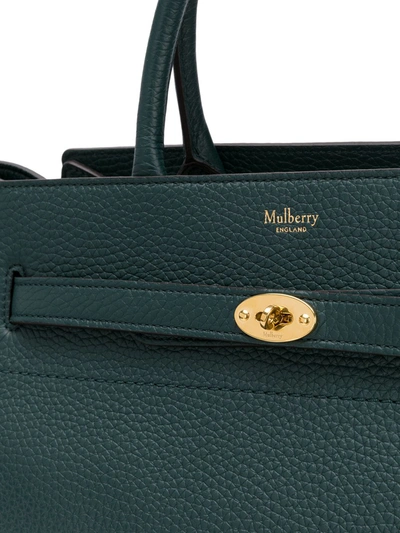 Shop Mulberry Bayswater Belted Tote Bag In Green