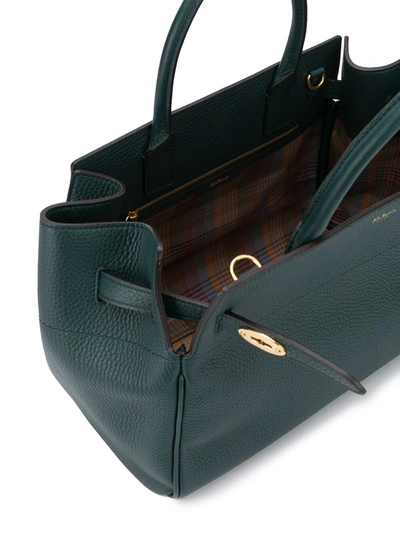 Shop Mulberry Bayswater Belted Tote Bag In Green