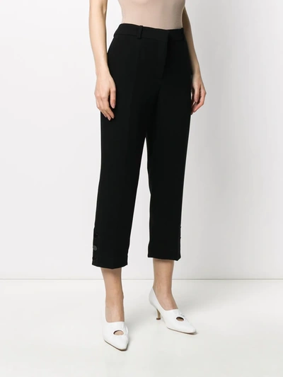 Shop Mulberry Elisabeth Cropped Trousers In Black