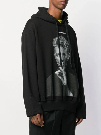 Ih Nom Uh Nit David Bowie Print Hoodie In Black