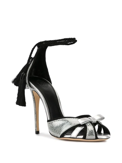 Shop Aleksander Siradekian Donna Tassel Sandals In Silver