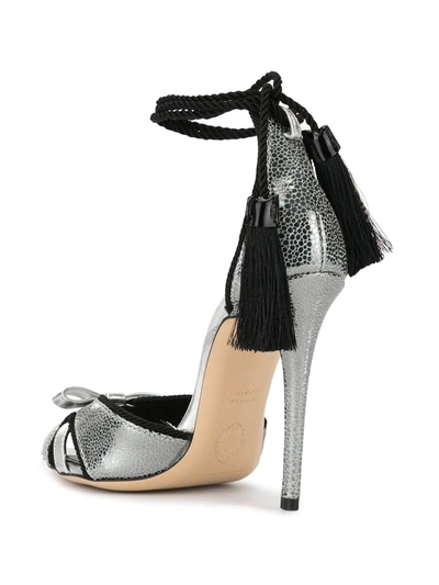 Aleksander Siradekian Donna Tassel Sandals In Silver