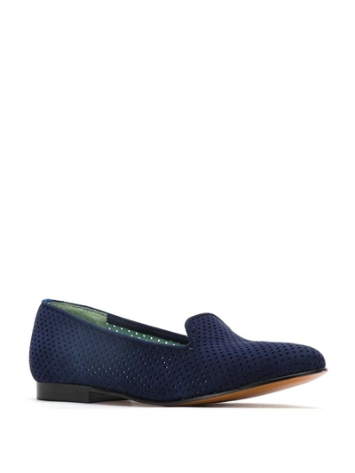 Blue Bird Shoes Suede Loafers In Blue