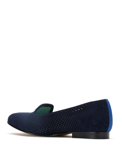 Shop Blue Bird Shoes Suede Loafers In Blue