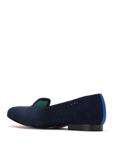 Blue Bird Shoes Suede Loafers In Blue