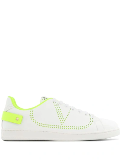 Shop Valentino Backnet Vlogo Sneakers In White