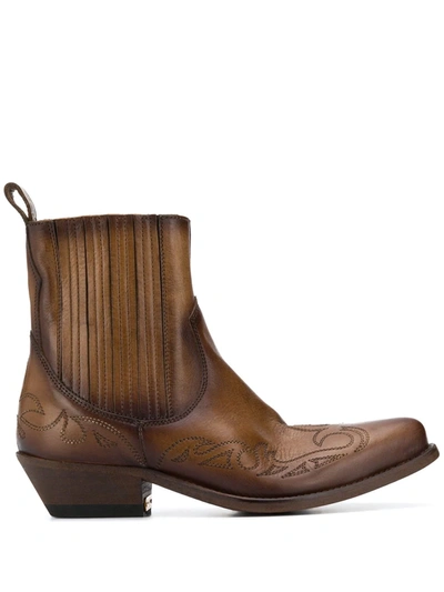 Shop Golden Goose Santiago Ankle Boots In Brown