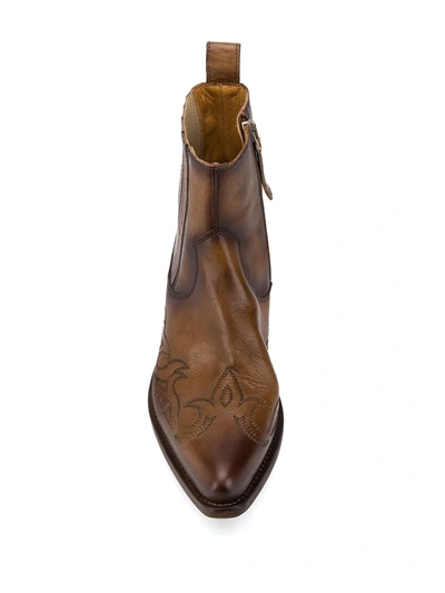 Shop Golden Goose Santiago Ankle Boots In Brown