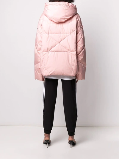 Shop Khrisjoy Detachable-sleeved Down Jacket In Pink