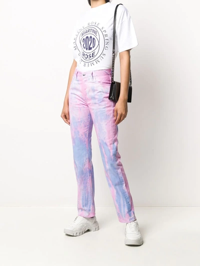 Shop Aries Lilly Tie-dye Jeans In Pink