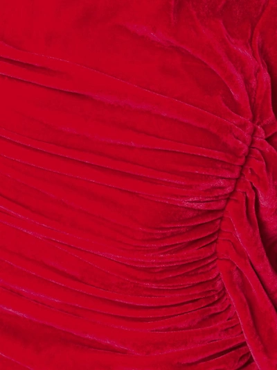 Paula Knorr Ruched Midi Dress In Red