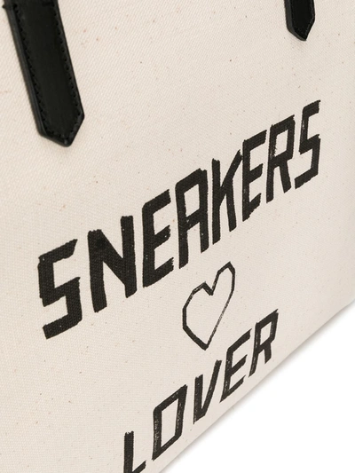 Shop Golden Goose Sneakers Lovers East-west California Tote In Neutrals