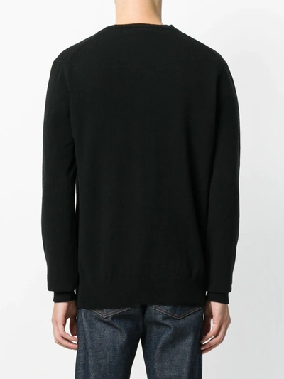 Shop Comme Des Garçons Play V-neck Pullover In Black