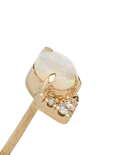 Shop Lizzie Mandler Fine Jewelry 18kt Yellow Gold Opal Single Earring In White