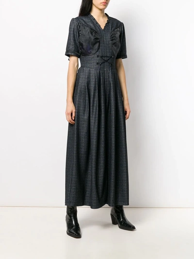 Shop Quetsche Short-sleeve Flared Dress In Black