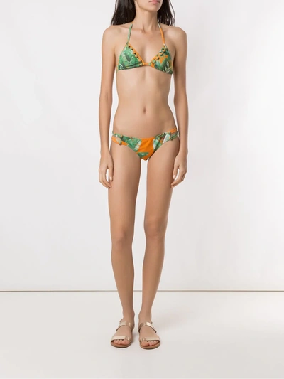 Amir Slama Triangle Bikini Set In Green
