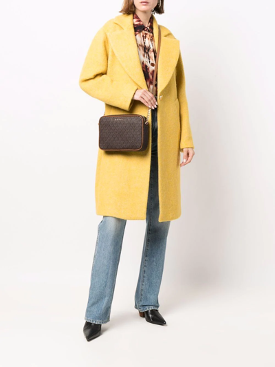 Michael Michael Kors 'large Jet Set' East/west Saffiano Crossbody Bag In Brown
