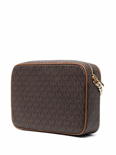 Michael Michael Kors 'large Jet Set' East/west Saffiano Crossbody Bag In Brown