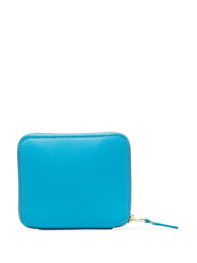 Shop Comme Des Garçons Zip-around Wallet In Blue