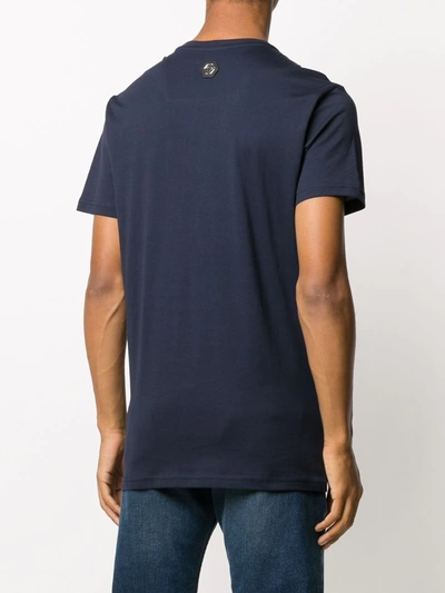 Shop Philipp Plein Crystal-embellished T-shirt In Blue