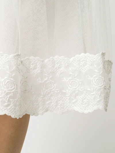Shop Simone Rocha Lace-trim Tulle Puff Skirt In White