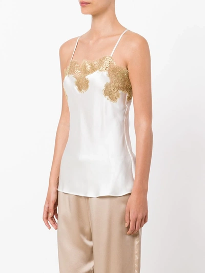 Gilda & Pearl Gina Silk Lace Camisole In White