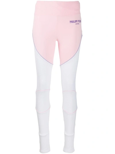 Shop Philipp Plein Geometric Jogging Leggings In Pink