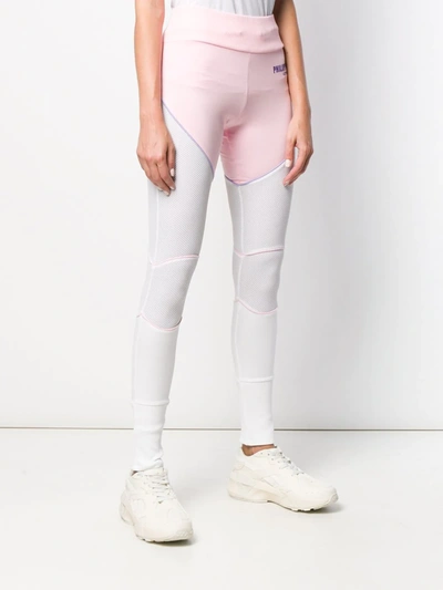 Shop Philipp Plein Geometric Jogging Leggings In Pink