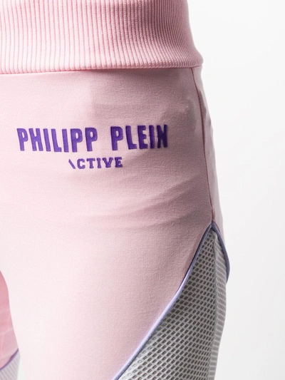 Philipp Plein Geometric Jogging Leggings In Pink