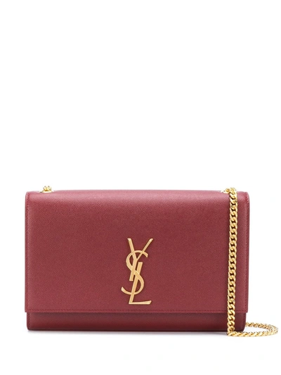 Shop Saint Laurent Medium Kate Shoulder Bag In Red