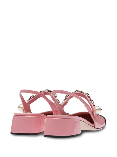 Shop Miu Miu Slingback Ballerina Pumps In Pink