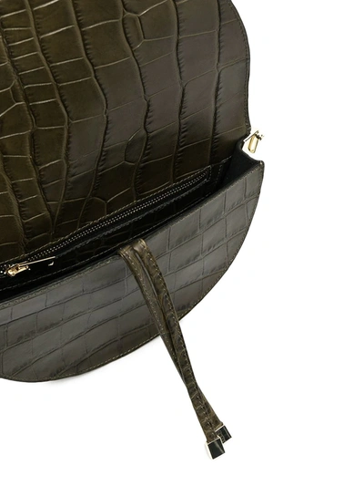 Shop Chylak Crocodile-effect Saddle Bag In Green