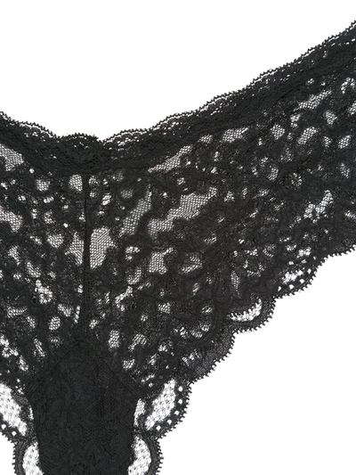 Shop Fleur Du Mal Charlotte Lace Cheekini In Black