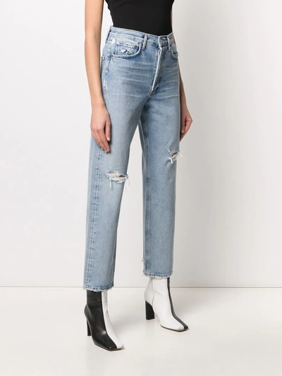 Shop Agolde High-waist Boyfriend Jeans In Blue