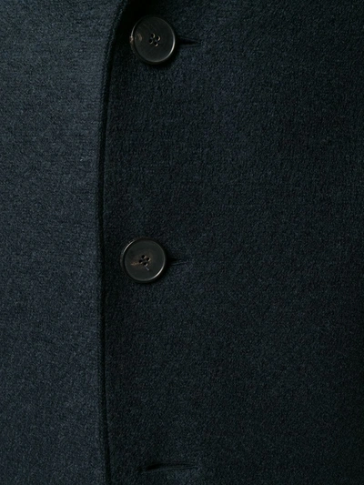 Shop Harris Wharf London One Button Single Breasted Coat In Blue