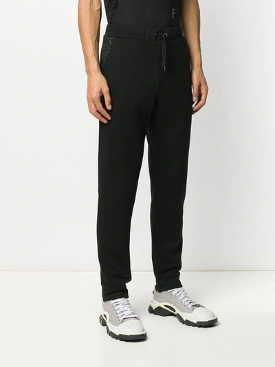 Shop Fendi Ff Motif Detail Track Pants In Black