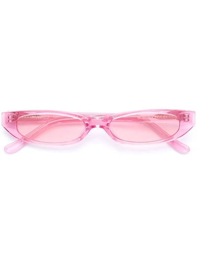 Shop Roberi & Fraud Frances Sunglasses In Pink