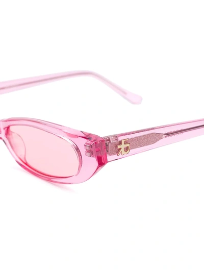 Shop Roberi & Fraud Frances Sunglasses In Pink