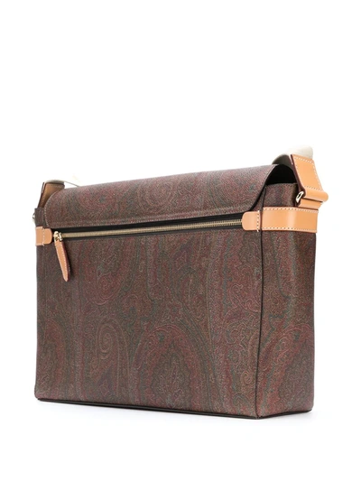 Shop Etro Paisley-print Crossbody Bag In Brown