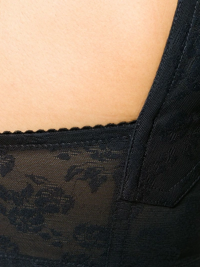 Dolce & Gabbana Jacquard Cropped Bustier Top In Black