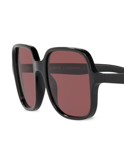 Shop Alexa Chung X Sunglass Hut Oversized Frames Sunglasses In Purple