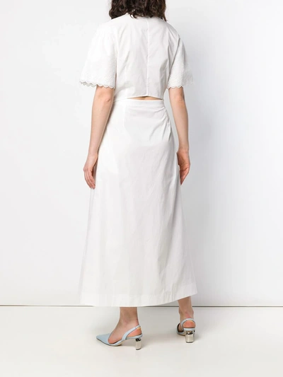 STELLA MCCARTNEY EMBROIDERED FLARED DRESS - 白色