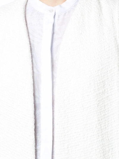 Shop Voz Long Fringe Vest In White