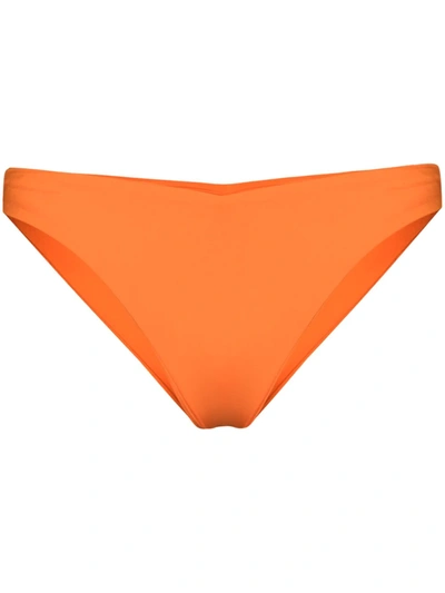 Shop Frankies Bikinis Haven High-cut Bikini Bottoms In Orange