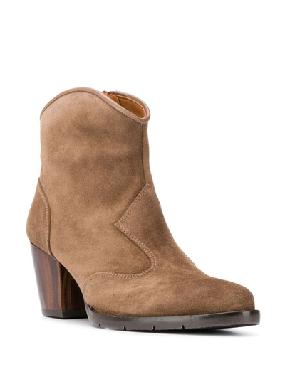 Shop Chie Mihara Salie Cuban Heel Boots In Neutrals