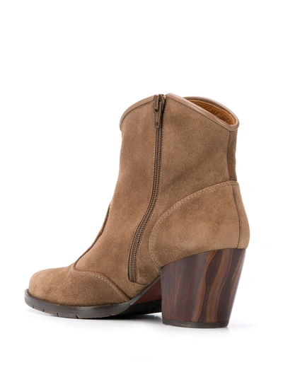 Shop Chie Mihara Salie Cuban Heel Boots In Neutrals