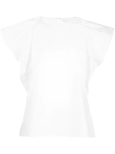 Shop Jason Wu Collection Ruffle Detail Blouse In White