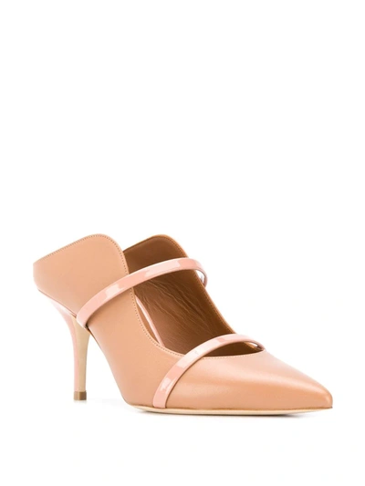 Shop Malone Souliers Pointed Mules In Neutrals