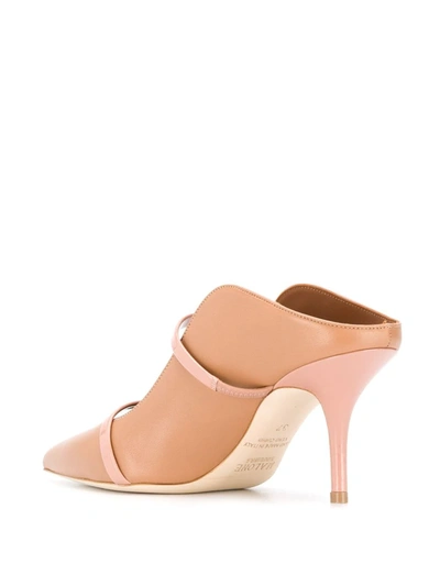 Shop Malone Souliers Pointed Mules In Neutrals