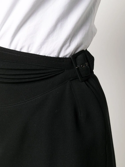 Pre-owned Alaïa Asymmetric Waist Short Skirt In Black